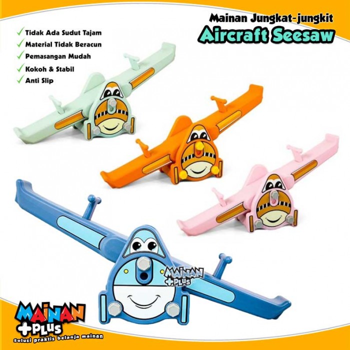 Mainan Jungkat Jungkit Anak Pesawat Aircraft Seesaw Stabil Aman
